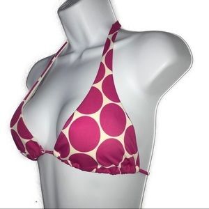 Victoria’s Secret Women’s  Pink Polka Dot Halter Bikini Swimsuit  Top S *